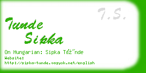 tunde sipka business card